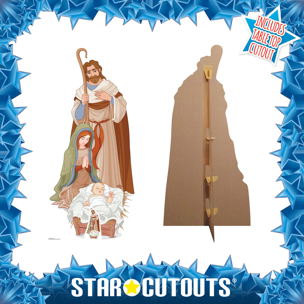 Star Cutouts Nativity Scene Christmas Cardboard Cutout 6ft Image 3