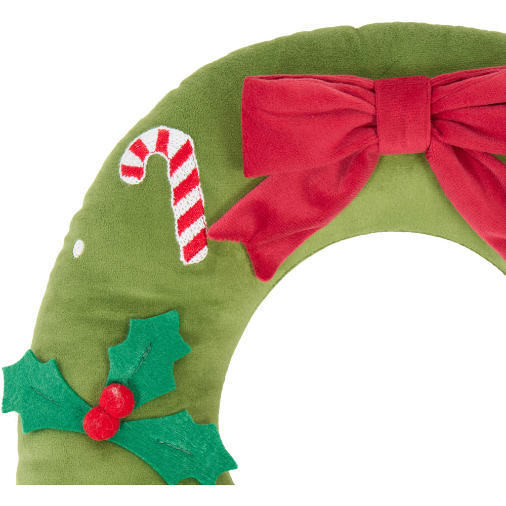 Christmas Bow Wreath Cushion Image 2