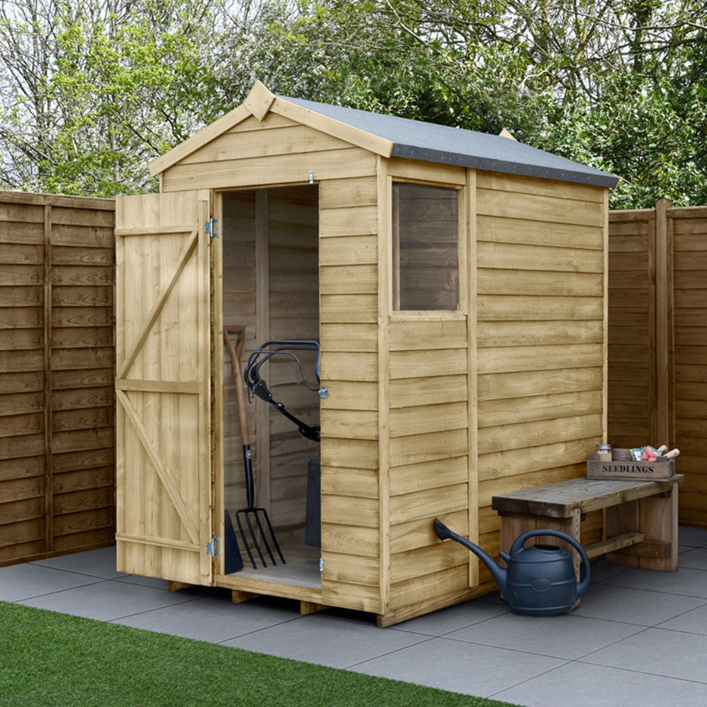 Forest Garden 4LIFE 4 x 6ft Apex Shed Image 2