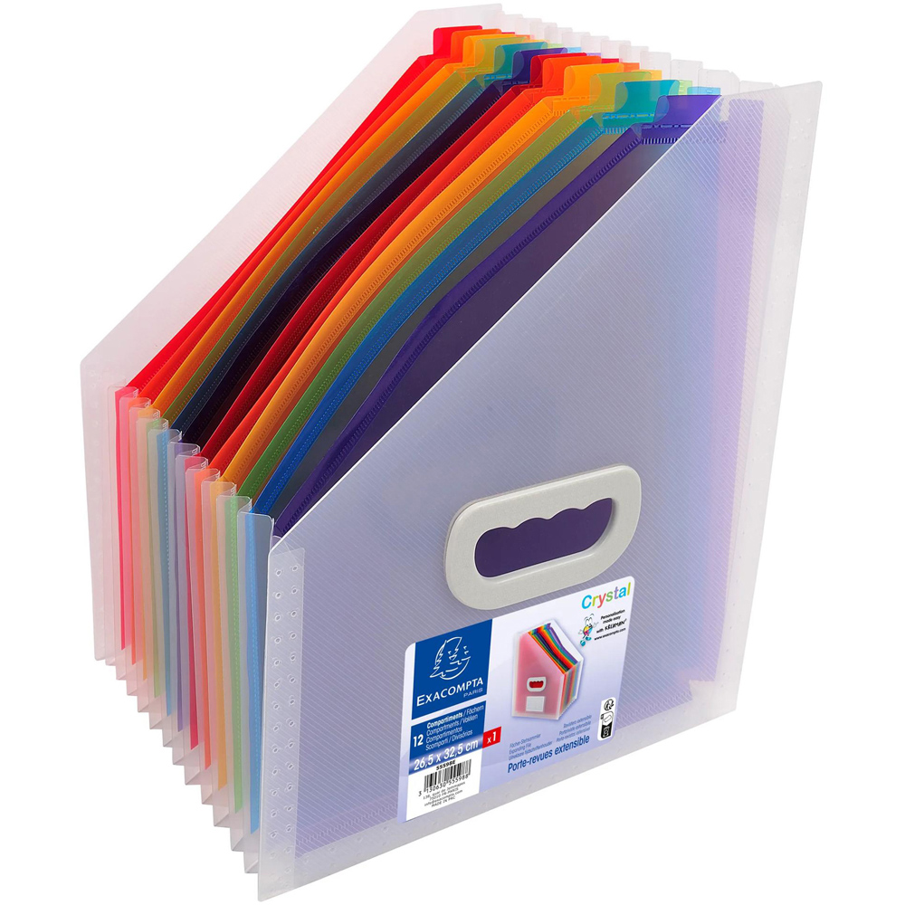 Exacompta Crystal 12 Part Magazine File Holder 4 Pack Image 4