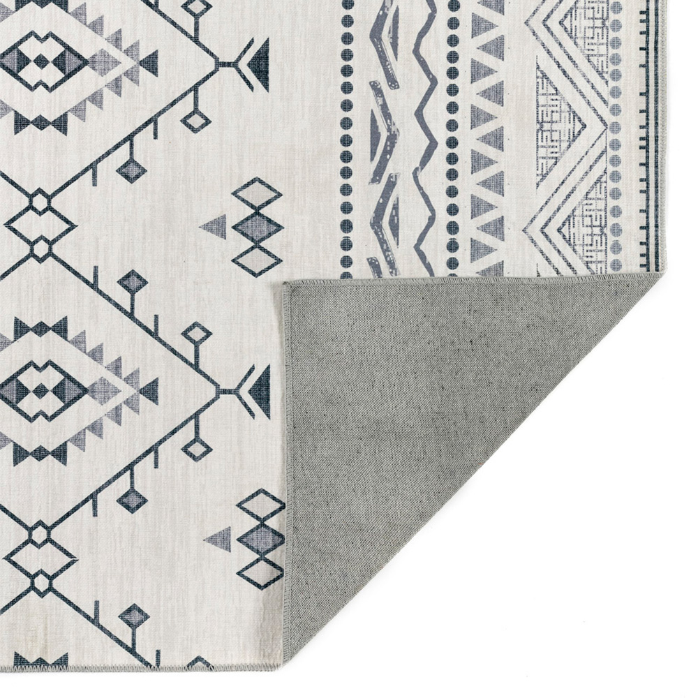 Origins My Washable Grey and Off White Nomad Rug 80 x 150cm Image 3