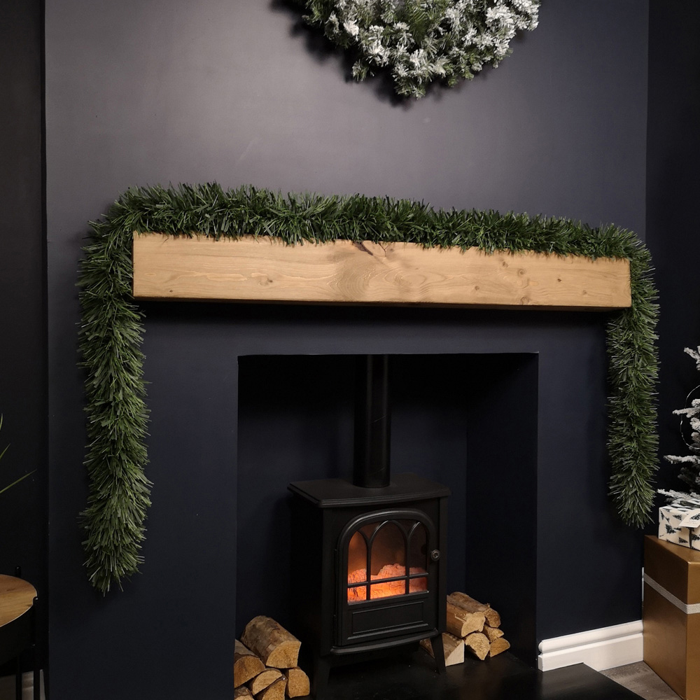 Samuel Alexander Festive Chunky Pine Christmas Tinsel Garland Green 300cm Image 7