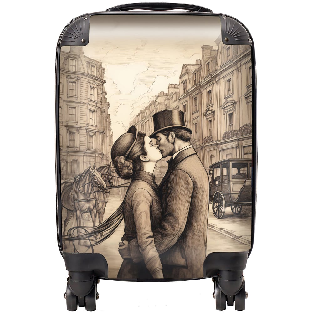 Warren Reed Designer Mini Cabin Sharing a Kiss Suitcase Image 1