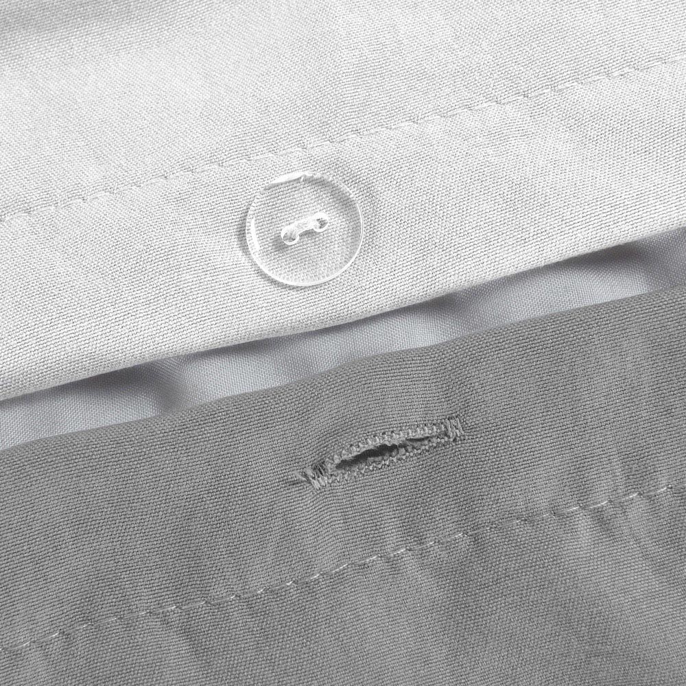 Velosso Super King Size White and Silver Microfibre Reversible Duvet Cover Set Image 4