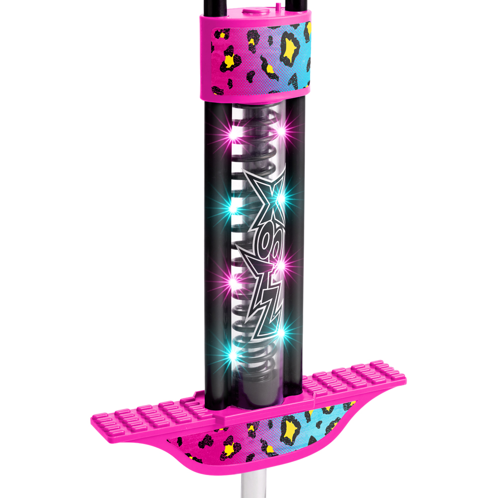 Xootz Pink Leopard Wild Rider LED Pogo Stick Image 3