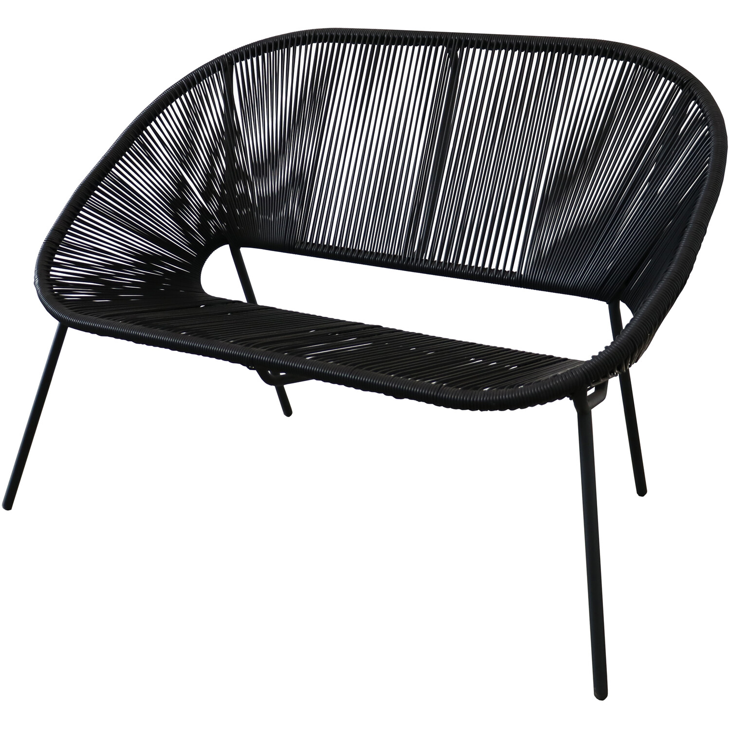 Acapulco 2 Seater Bench Black Image 4