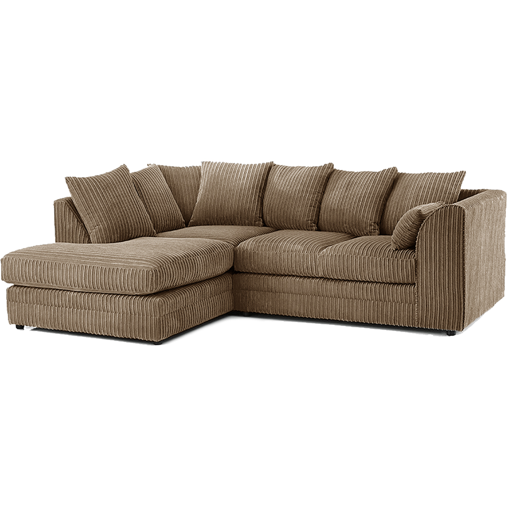 Portland Luxor 4 Seater Coffee Jumbo Cord Left Hand L Shape Corner Sofa Image 2
