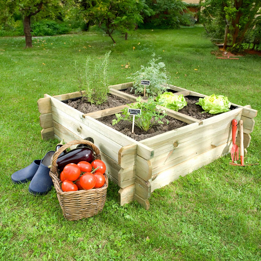 Cerland Basil Wooden Vegetable Garden Bed 100 x 100cm Image 3