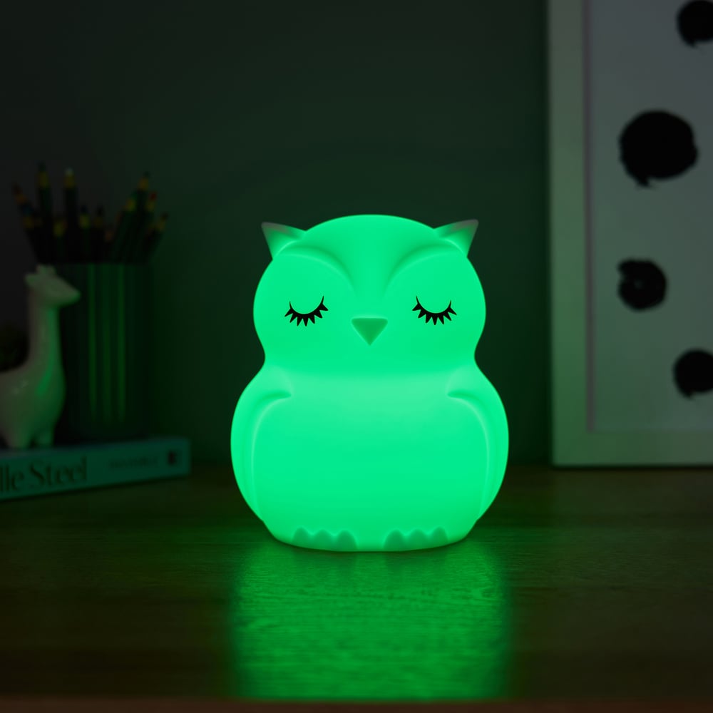 Glow Colour Changing Ollie Owl LED Silicone Night Light Image 8