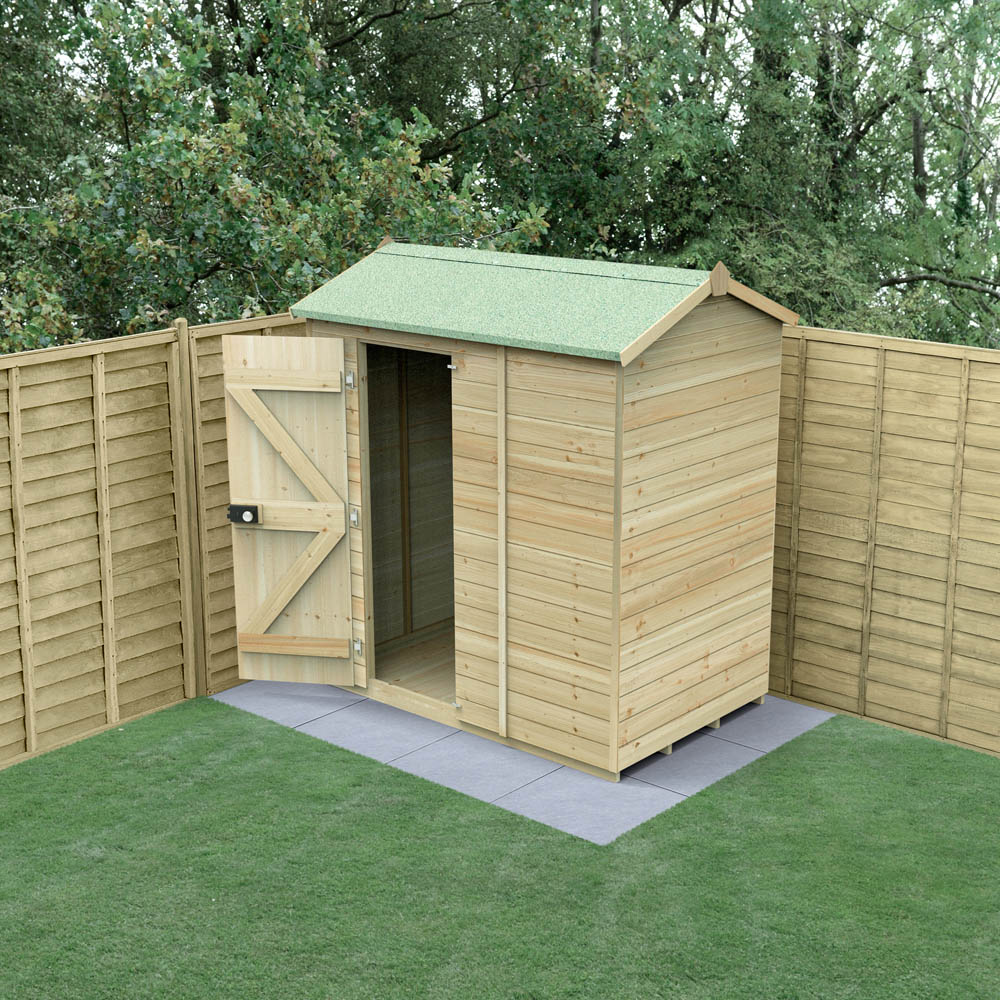 Forest Garden Timberdale 6 x 4ft Reverse Apex Garden Shed Image 2
