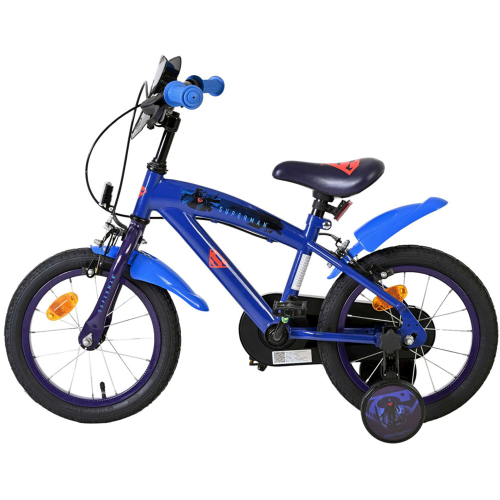 Volare DC Comics Superman Kids 14 inch Multicolour Bike with Stabilisers Image 5