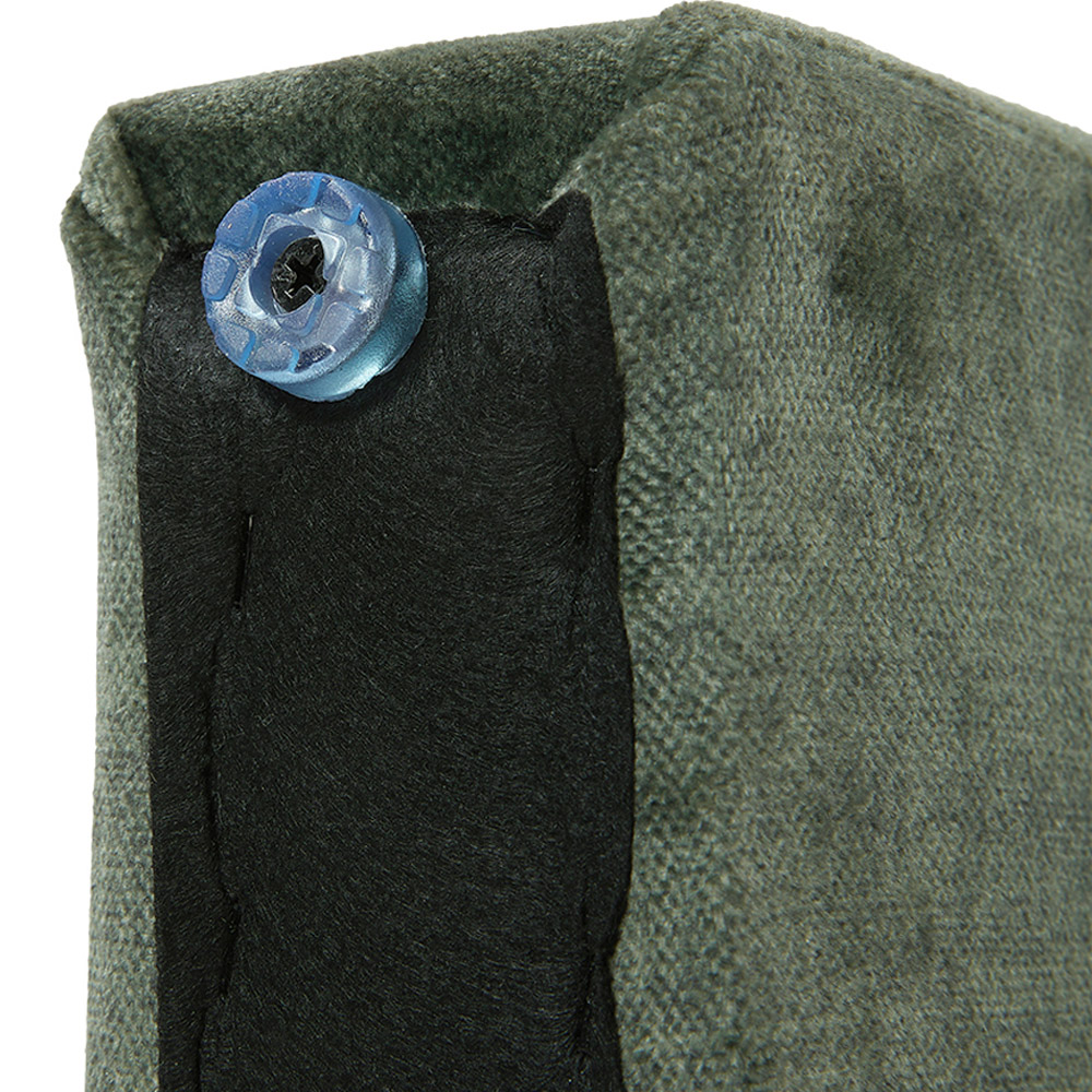 Living and Home 2 Seater Green Velvet Bench Image 6