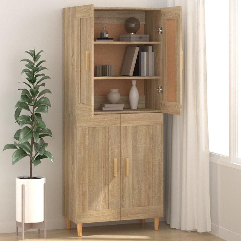 vidaXL 2 Door Sonoma Oak Sideboard Image 1