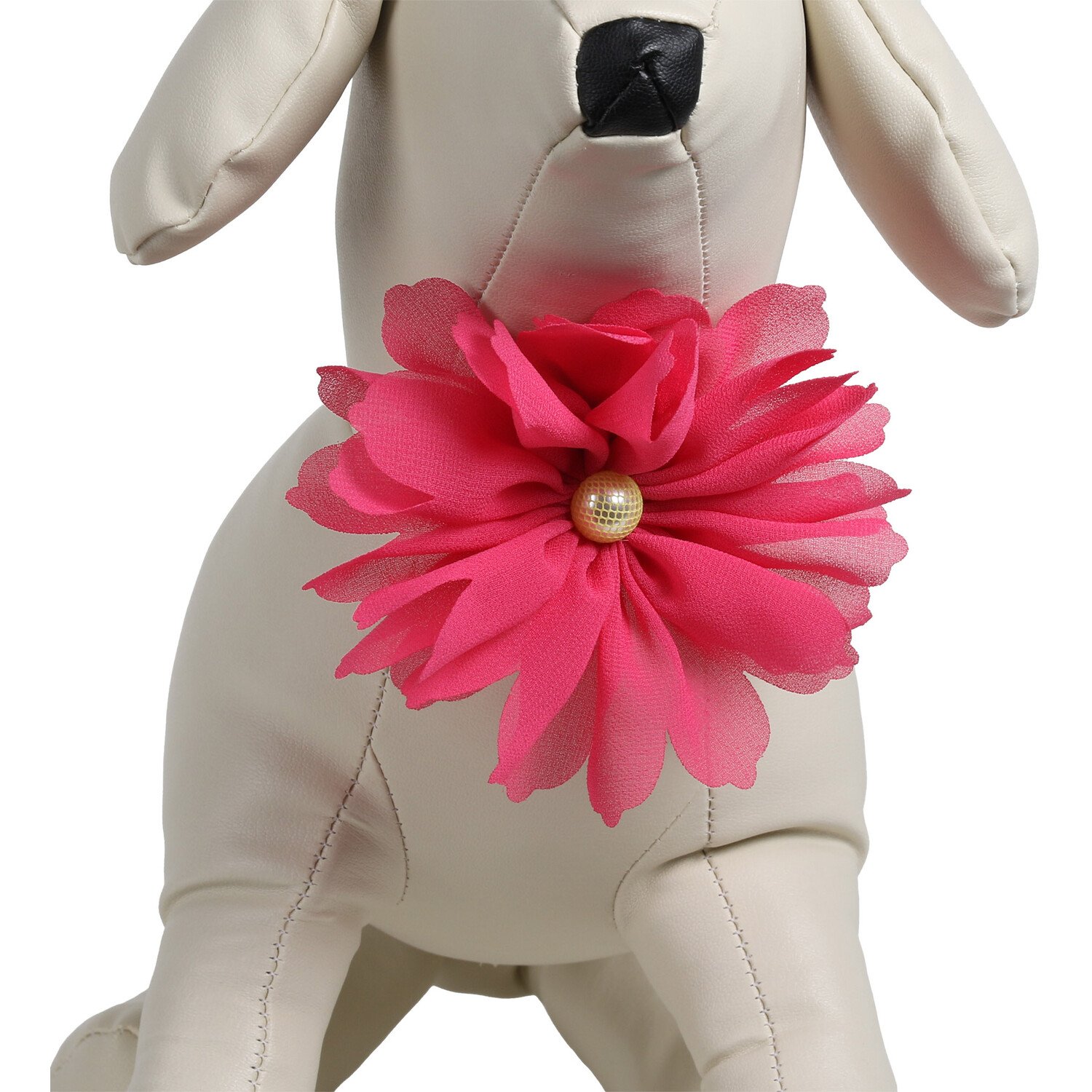Bow and Daisy Dog Collar Accessories - Pink Image 5