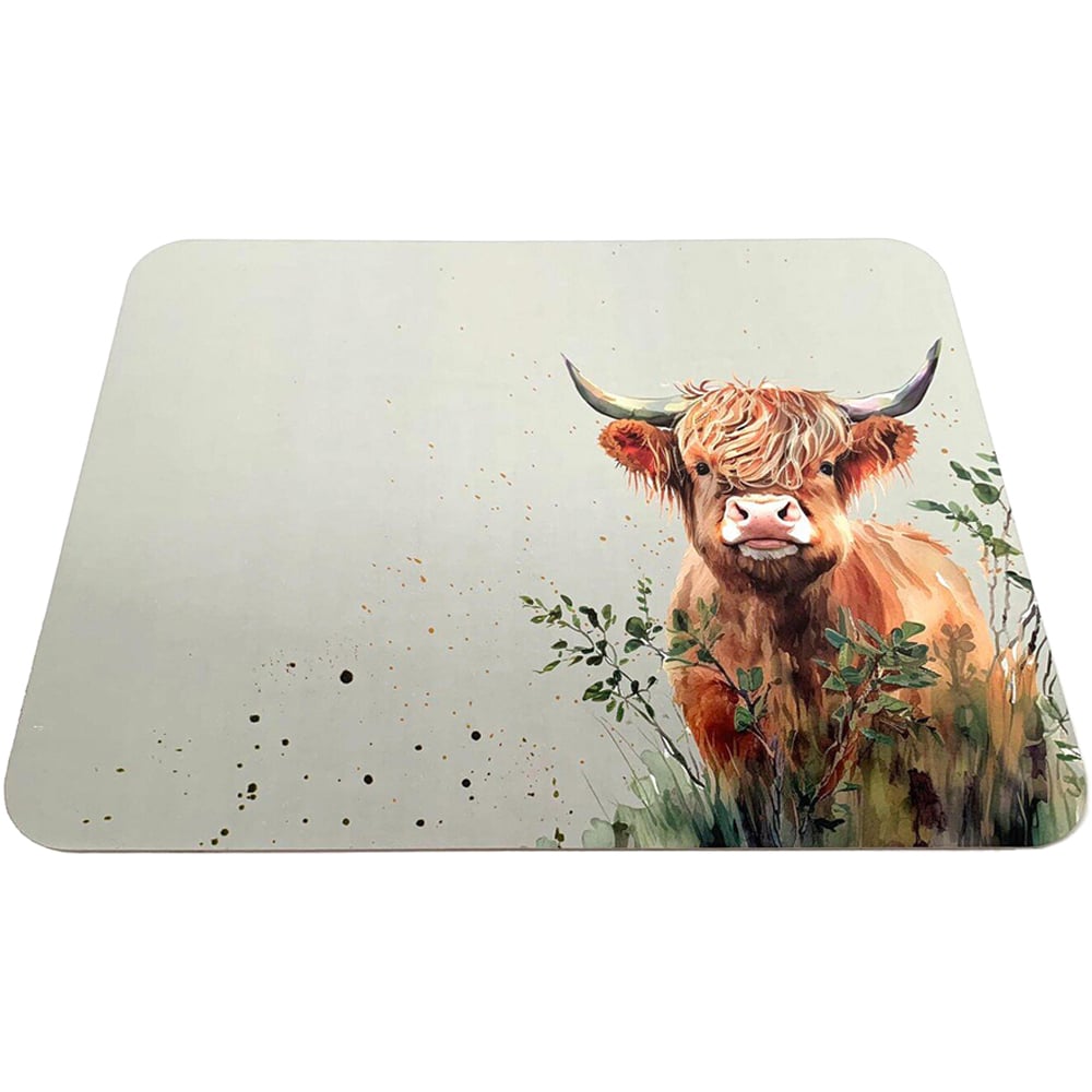 Set of 6 Highland Cow Placemats - Natural Image 1