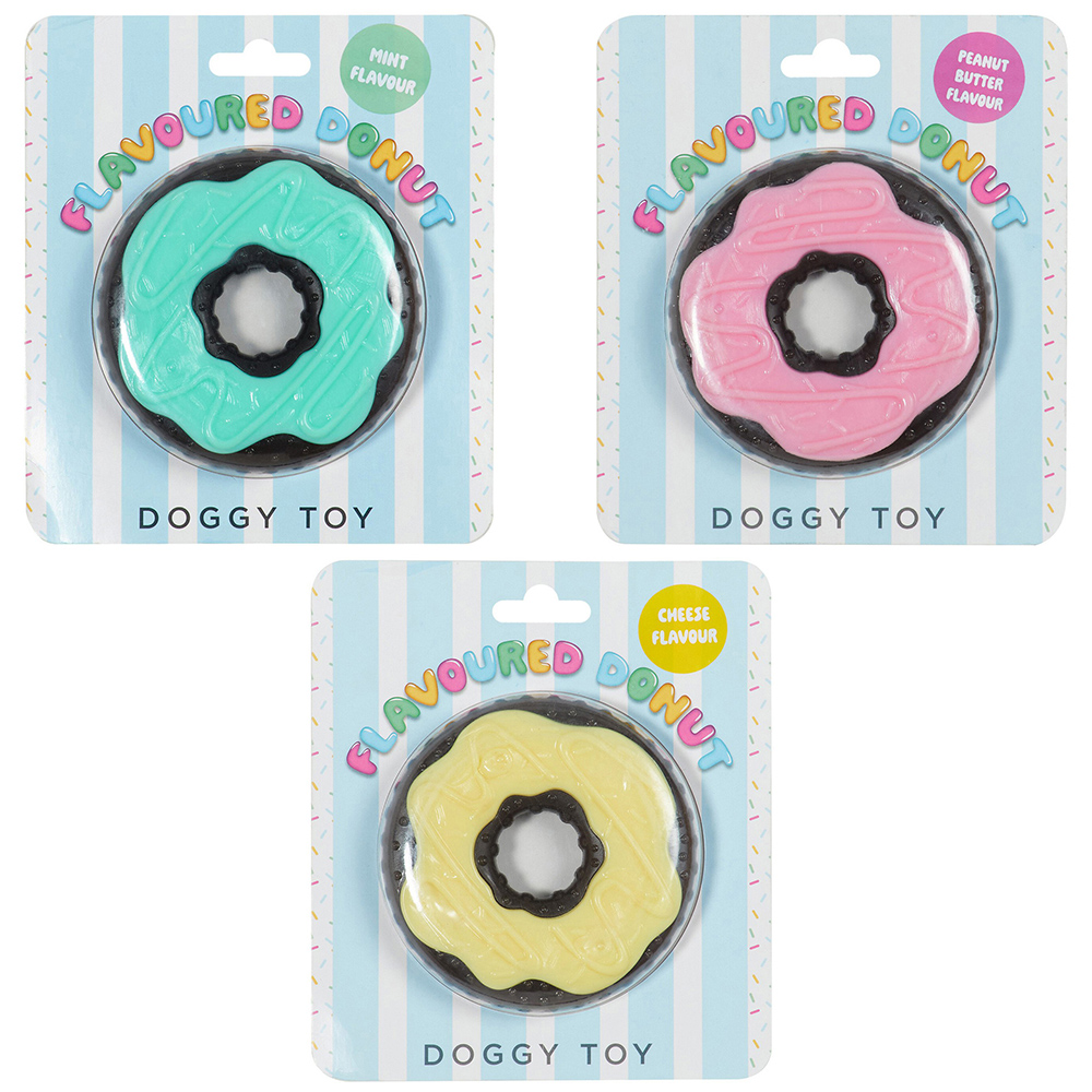 Flavoured Donut Dog Toy Image 1