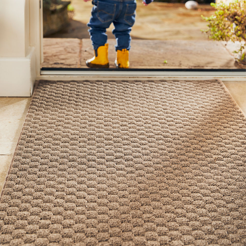 My Mat Mink Sculptured Honeycomb Washable Rug 140 x 200cm Image 4