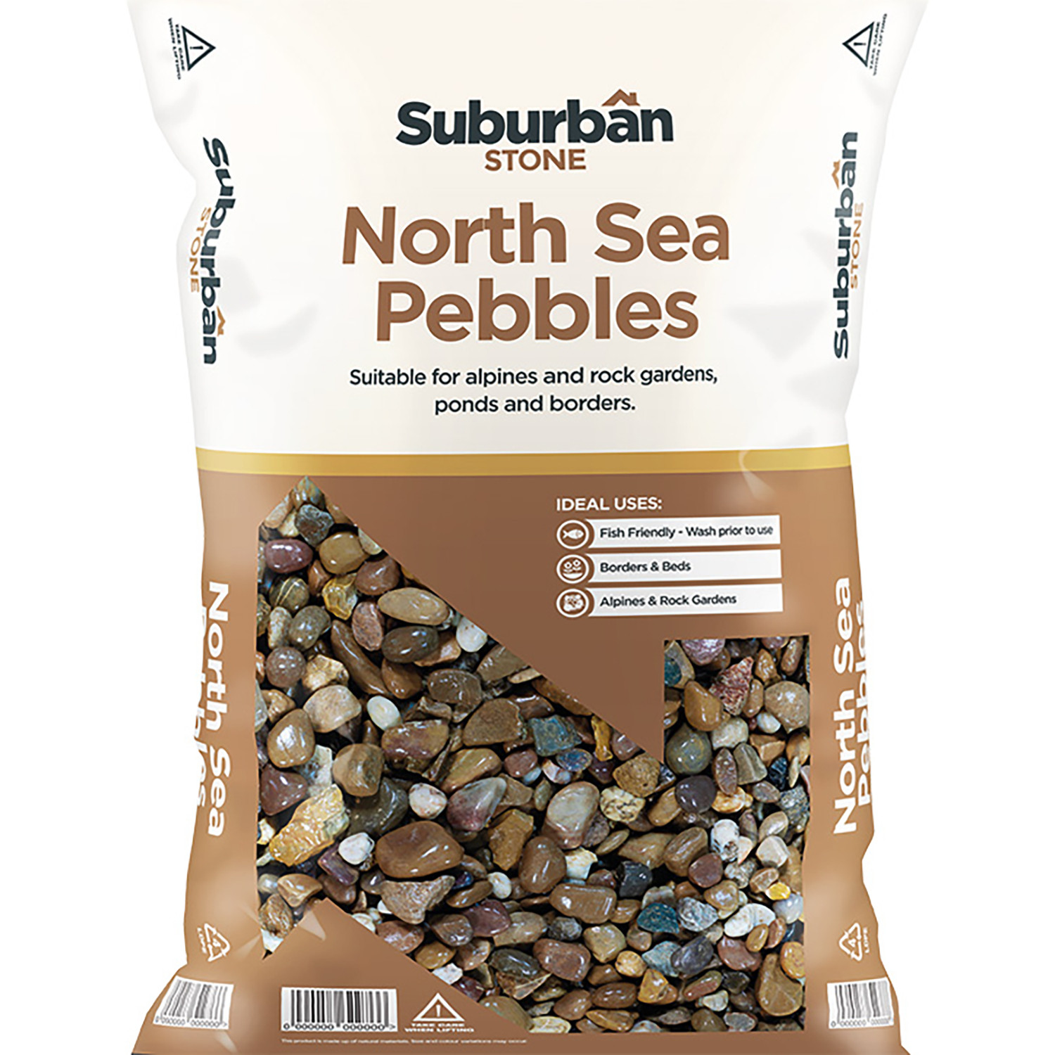 Suburban Stone North Sea Pebbles Chippings 20kg Image