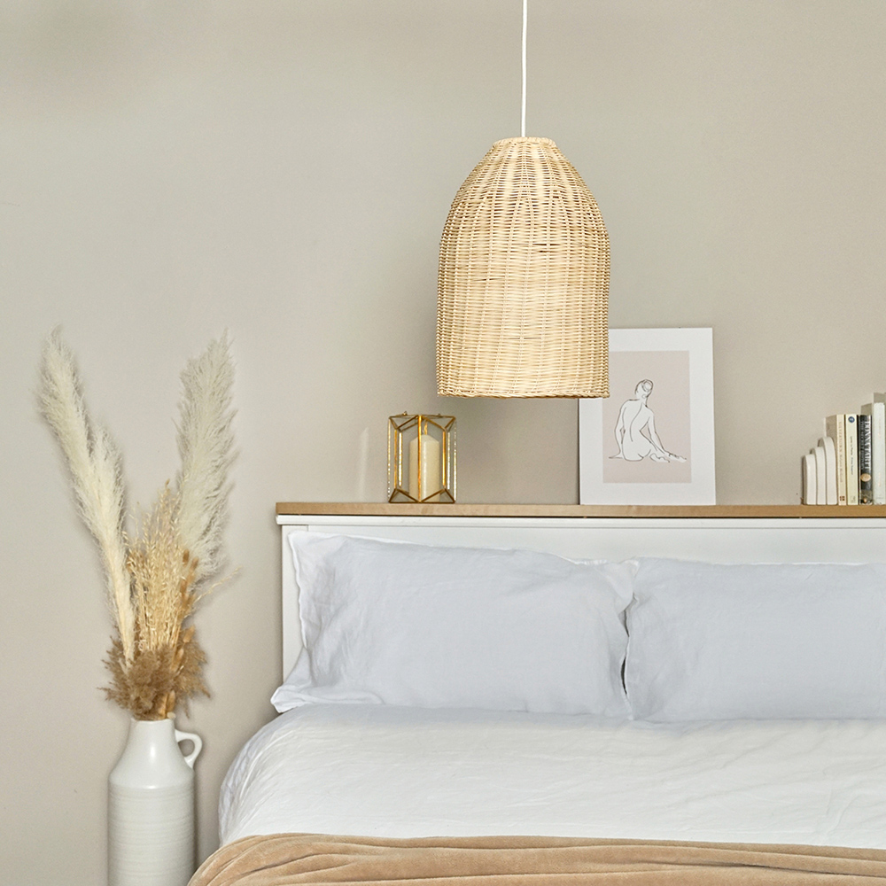 ValueLights Chianti Natural Rattan Wicker Pendant Shade Image 2