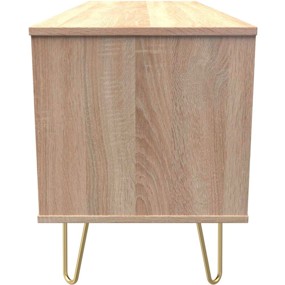 Crowndale 4 Drawer White Matt and Bardolino Oak Chest of Drawers Ready Assembled Image 4