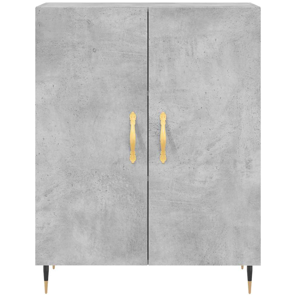 vidaXL 4 Door Concrete Grey Highboard Image 8