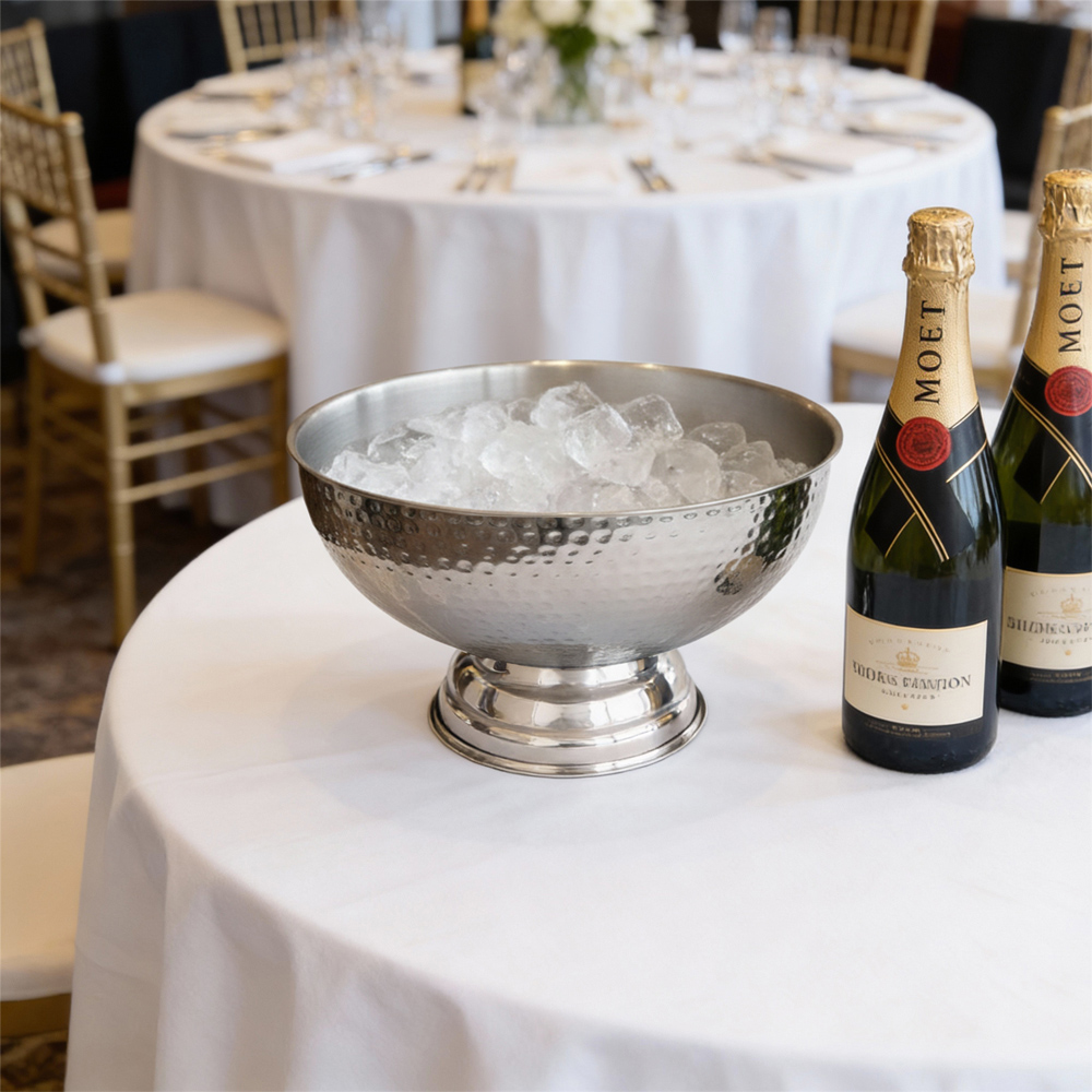 Rink Hammered Stainless Steel Champagne Ice Bucket 35cm Image 3
