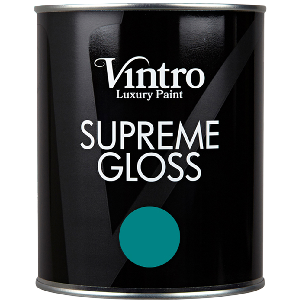 Vintro Paint Walls and Ceilings Teal Gloss Paint 1L Image 2