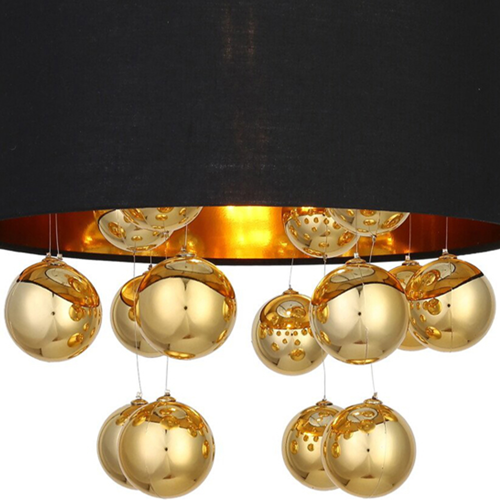 Black Gold Orb Droplet Pendant Shade Image 5