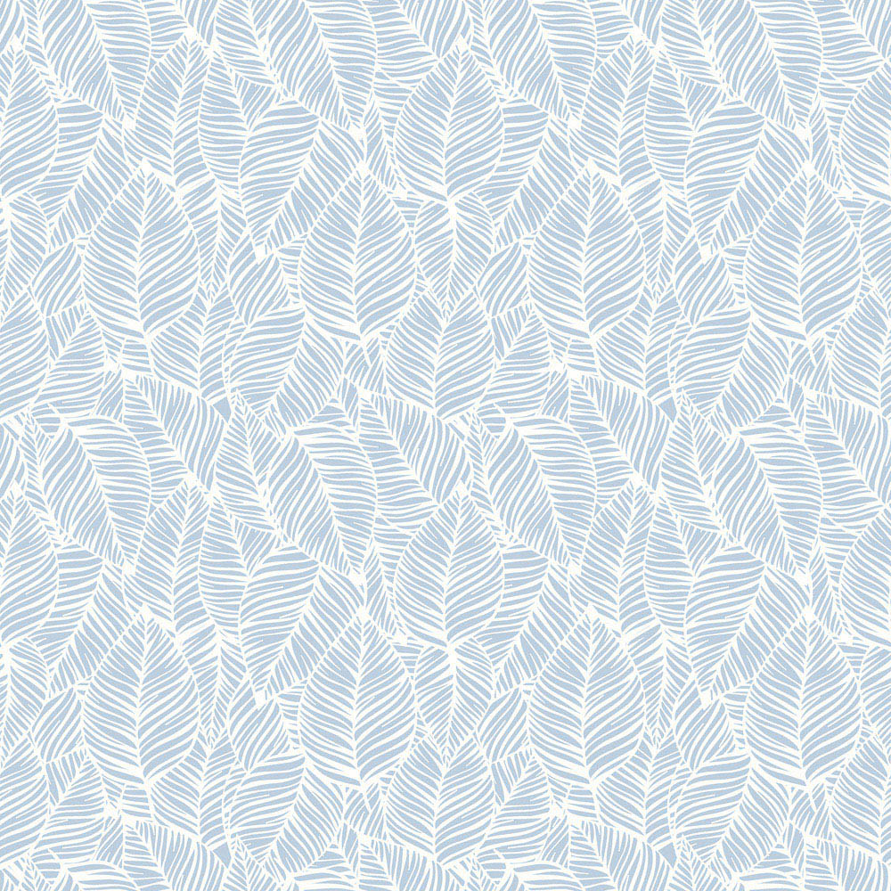 Hoopla Walls Purity Zebra Leaf Blue Wallpaper Image 1