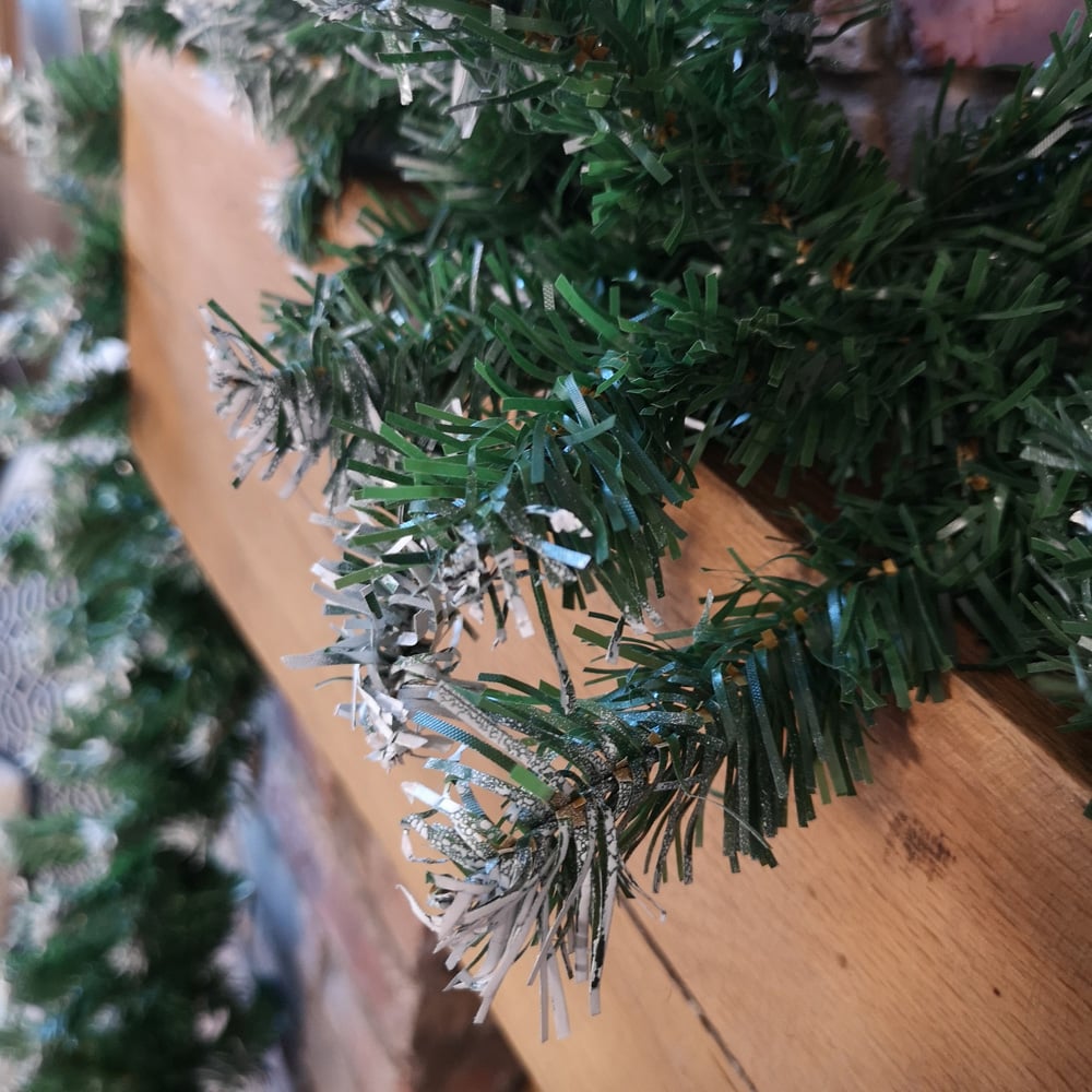 Premier Snow Tipped Christmas Garland Green 270cm Image 5