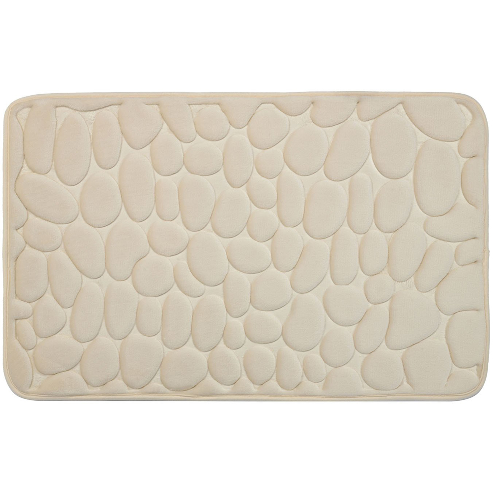 Pebble Bath and Pedestal Mat Set - Cream Image 2