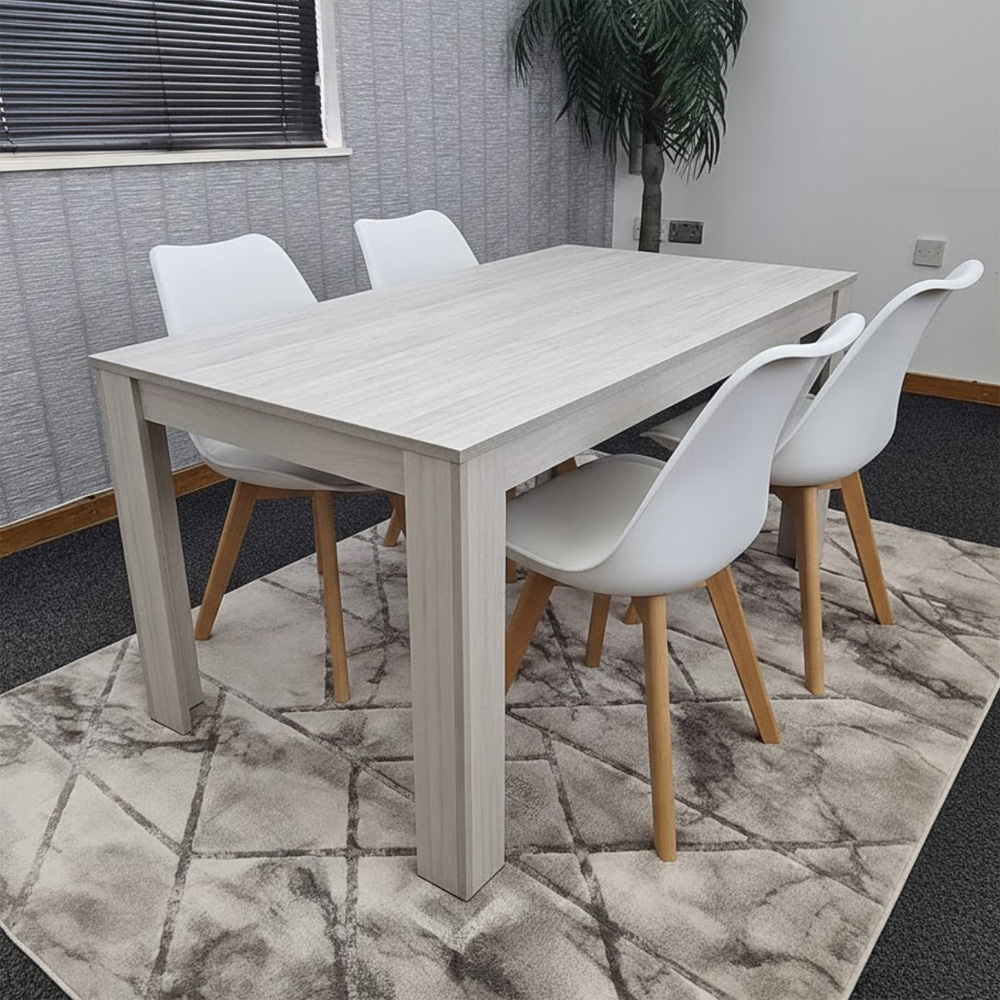 Portland Kosy Koala 4 Seater Dining Set Grey and White Image 5
