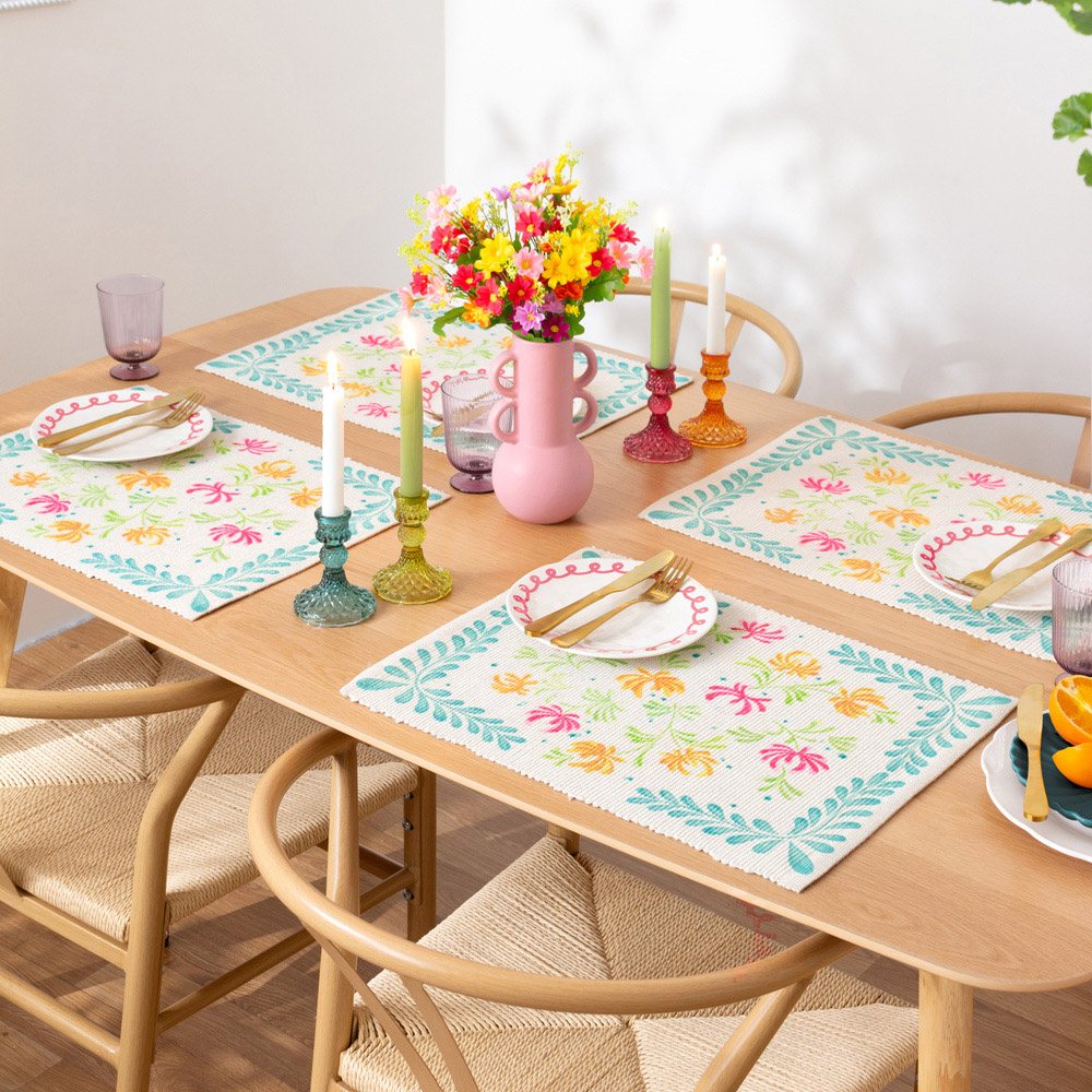 furn. Honeysuckle 4 Pack Multicolour Placemat 46 x 36cm Image 5