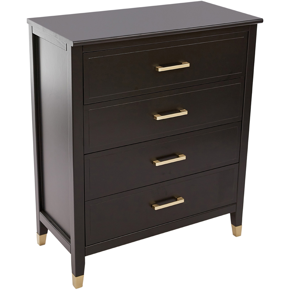 Palazzi 4 Drawer Black Chest of Drawers Image 4