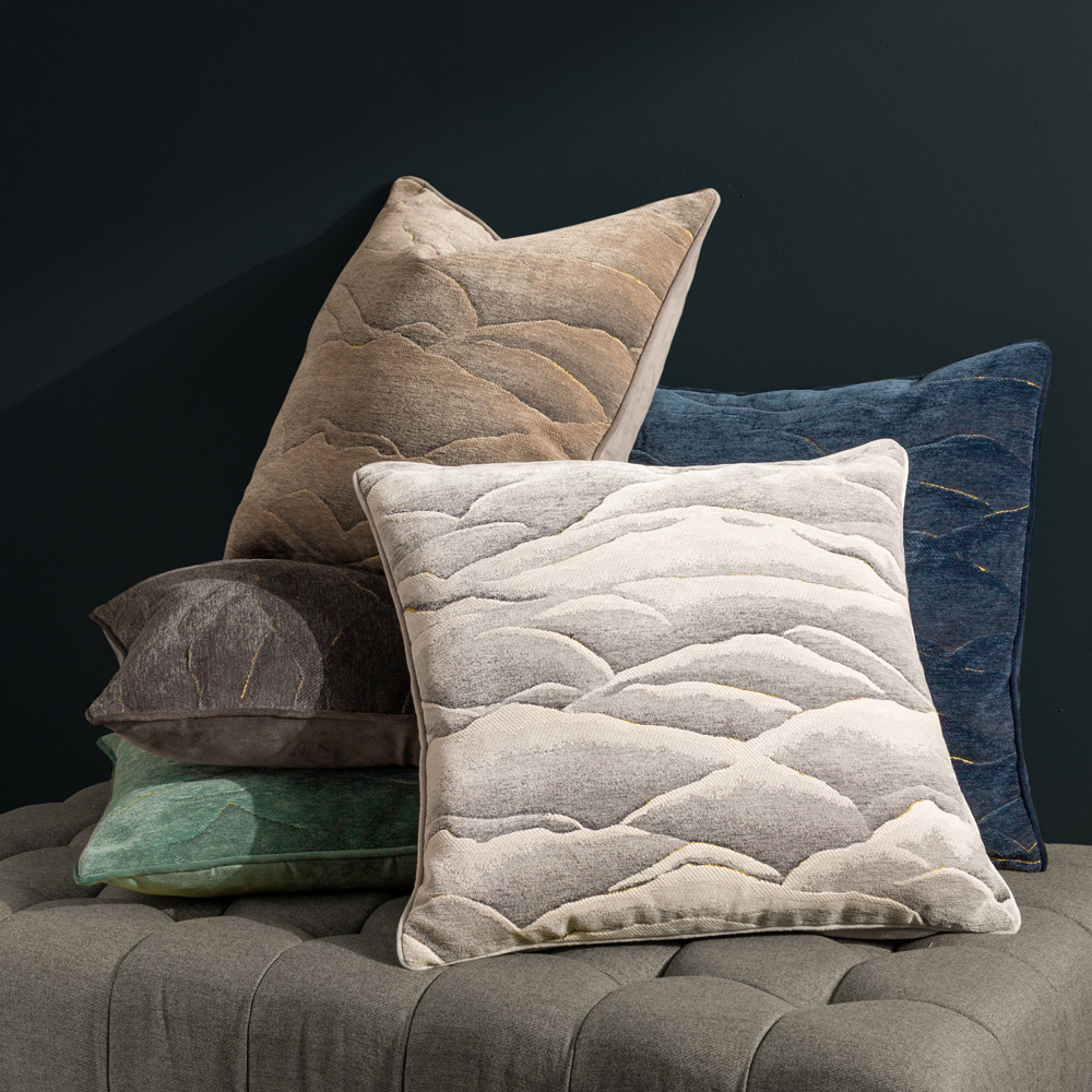 Paoletti Stratus Charcoal Jacquard Cushion Image 6