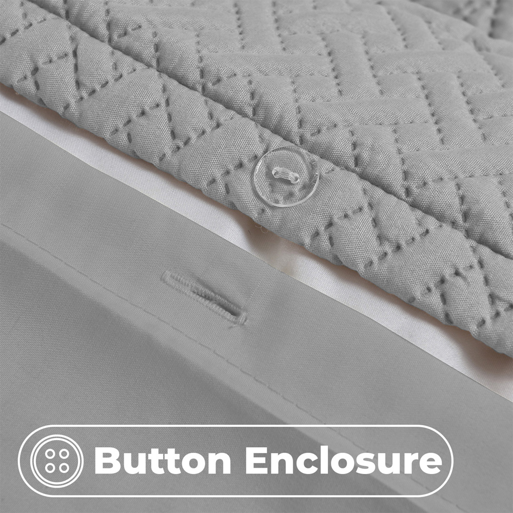 Velosso King Size Grey Paloma Duvet Set Image 2