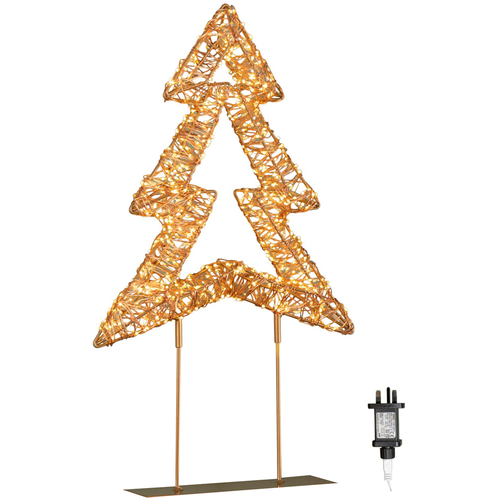 Samuel Alexander 720 Warm White LED Rose Gold Light Up Christmas Tree on Metal Stand 45cm Image 2