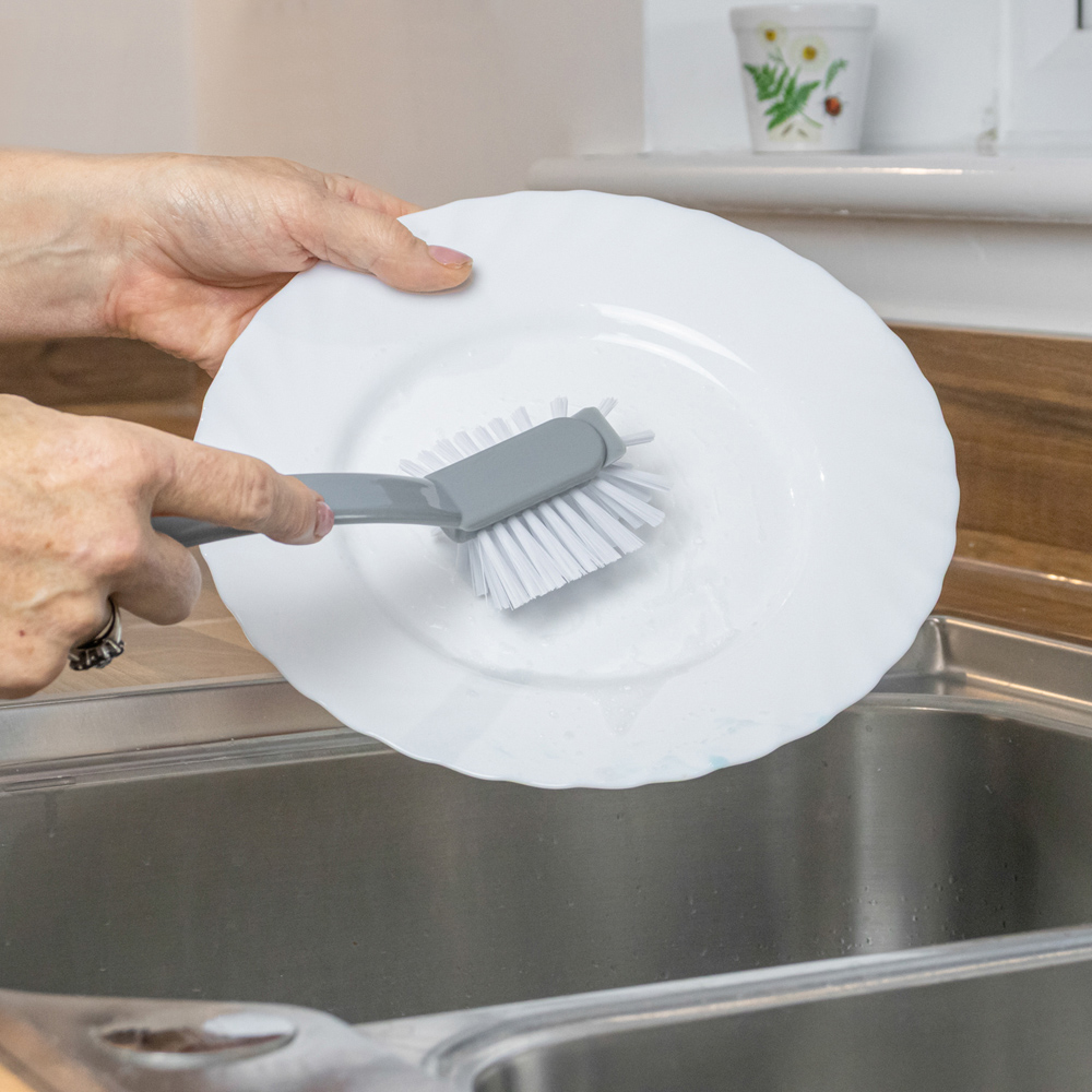 JVL Kitchen Grey Dish Brush 20 Pack Image 8