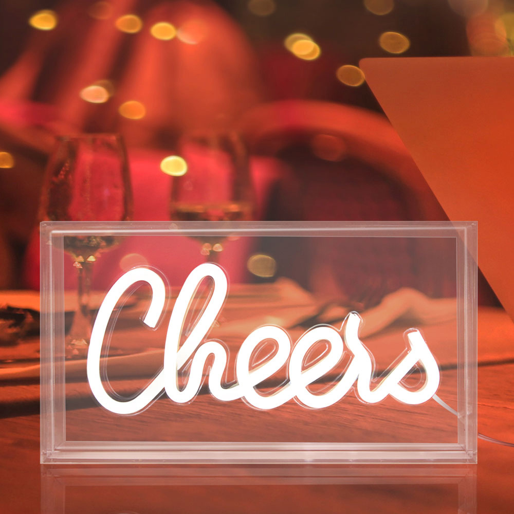 Global Gizmos Cheers Acrylic Box Neon Light Image 3