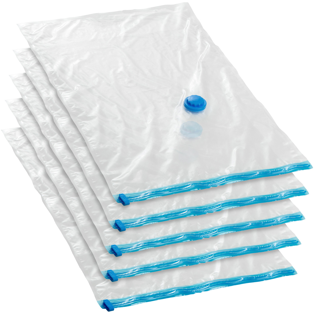 tectake Vacuum Storage Bags 68 x 48cm 5 Pack Image 1