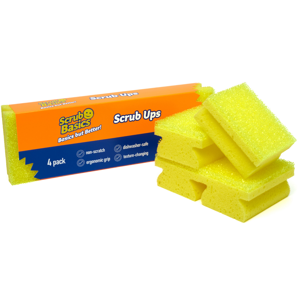Pack of 4 Scrub Basics Scrub Ups Yellow Image 2
