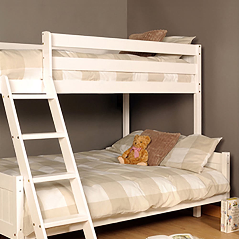 Brooklyn Triple Sleeper White Wooden Bunk Bed Image 2