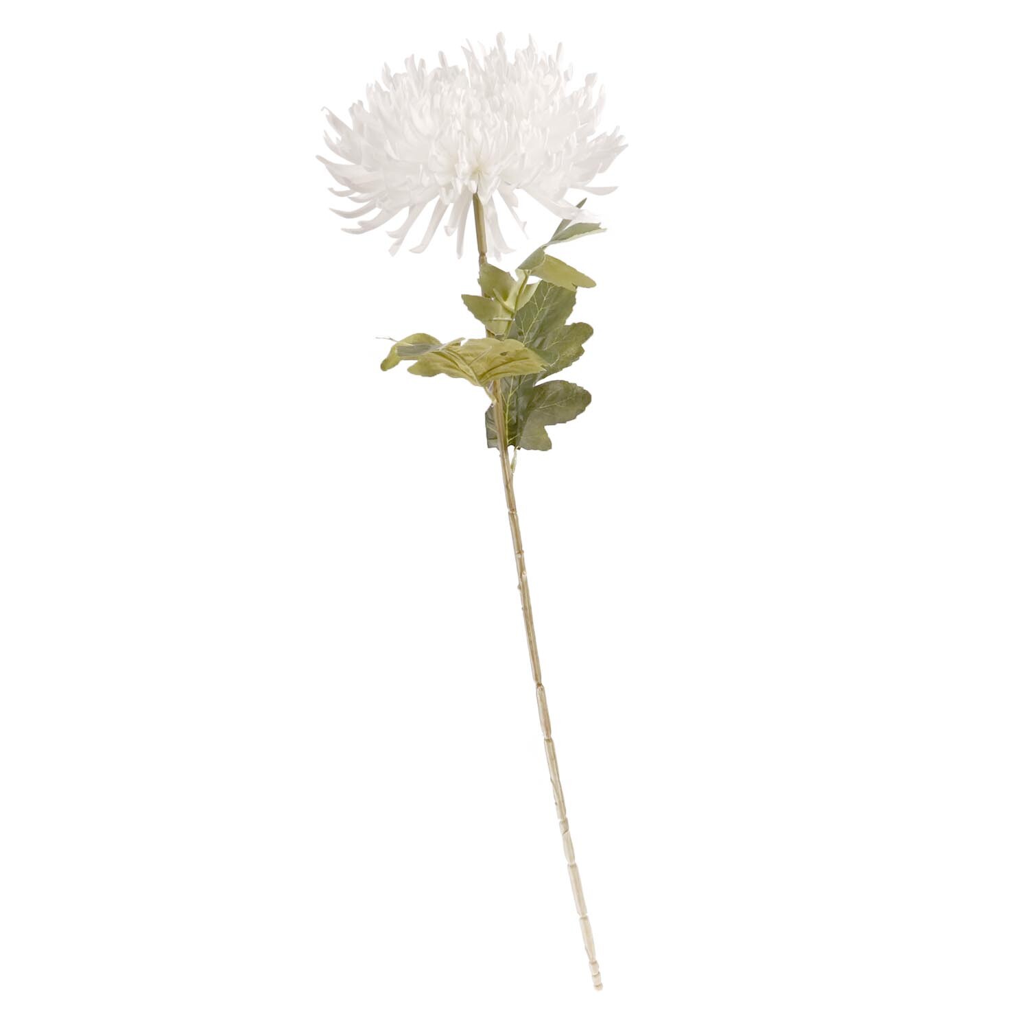 White Fuji Mum Single Stem Artificial Flower Image