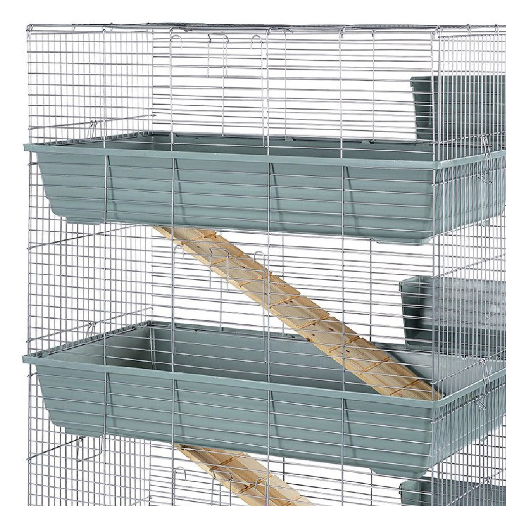 Little Friends 3 Tier Grey Rabbit Cage Image 3