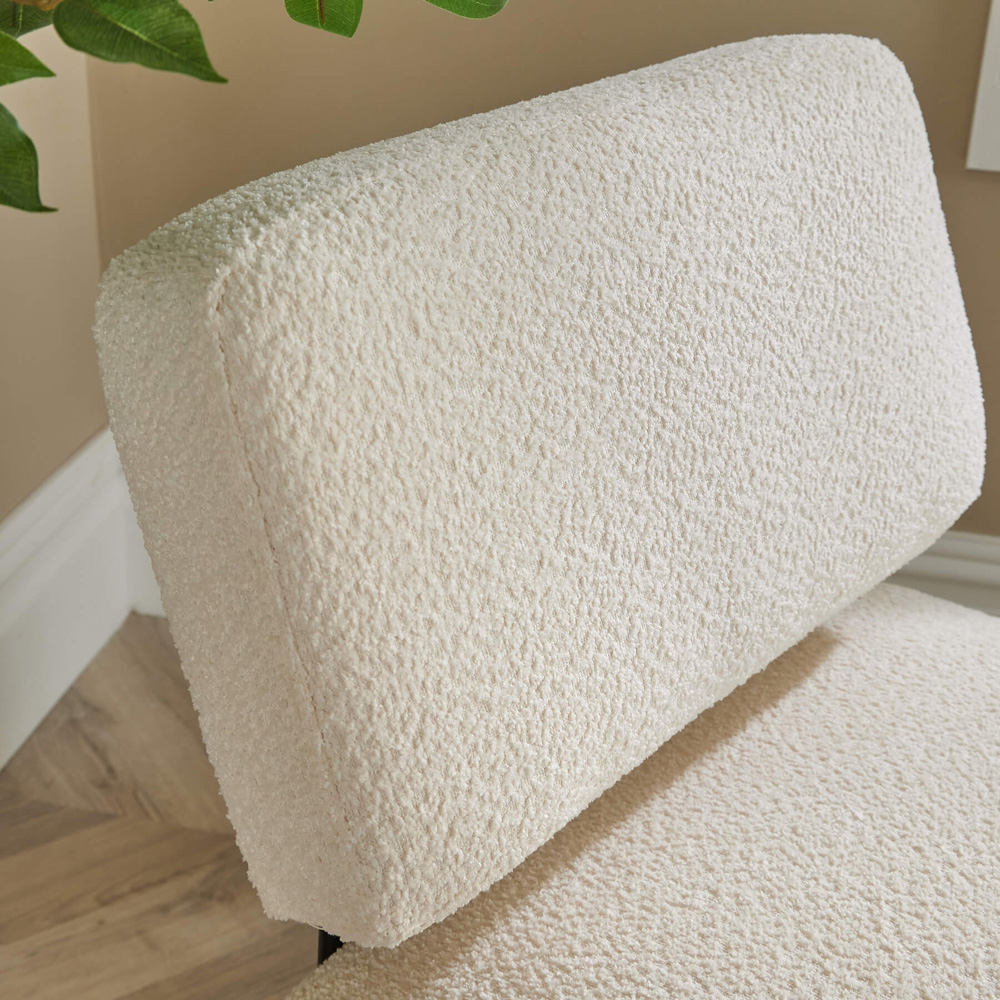 Home Source Montana Cream Boucle Chair Image 3