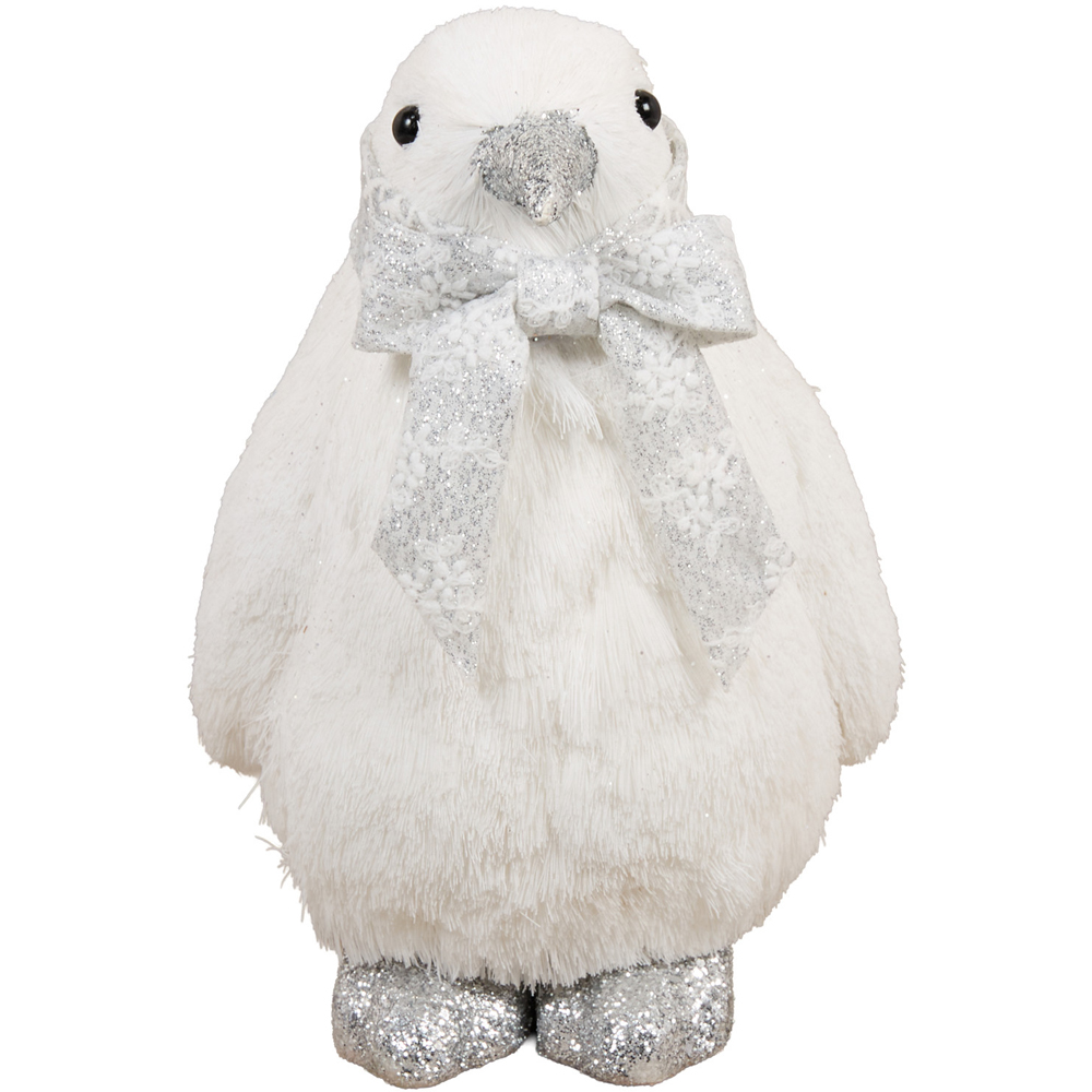 Frosted Sparkle Penguin Ornament White Image 2
