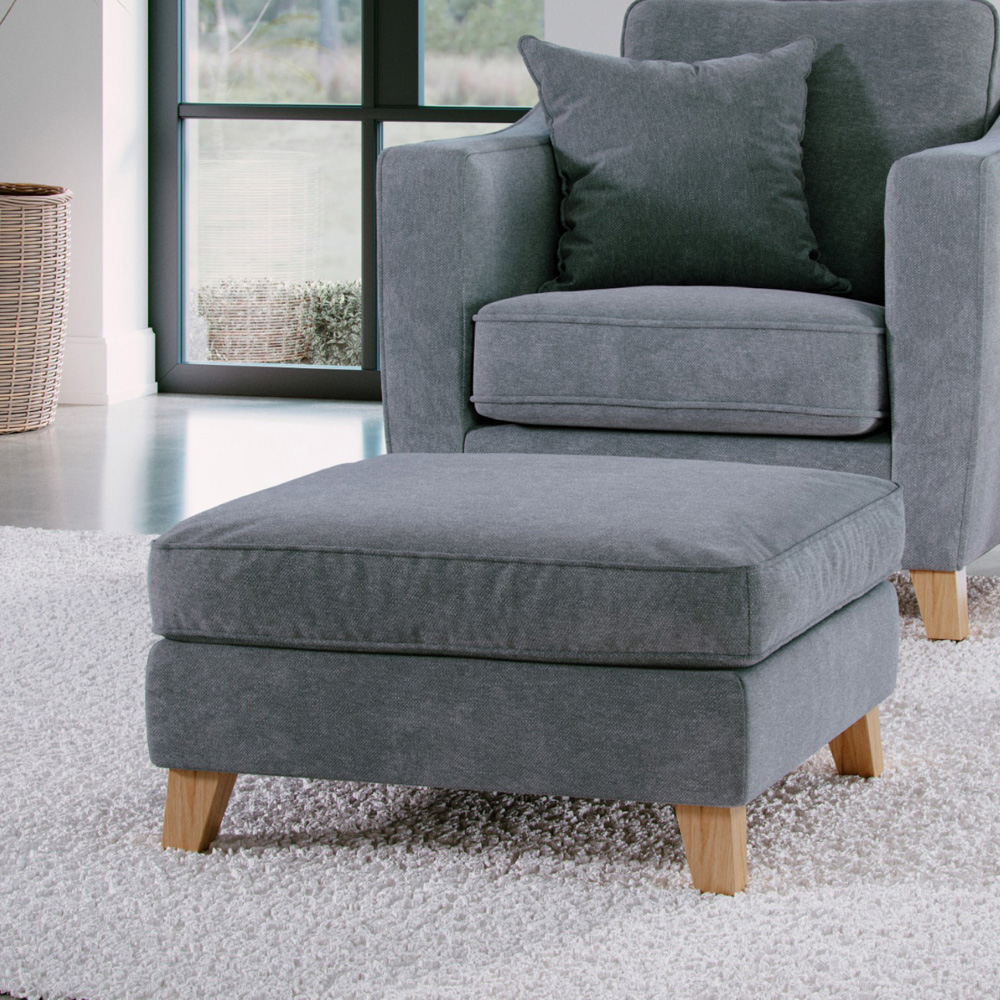 Marlon City Denim Footstool Image 3