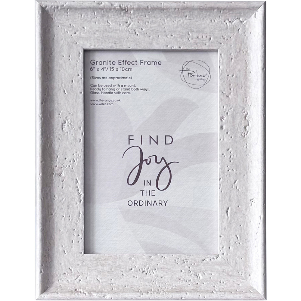 Granite Effect Photo Frame Light Grey 4 x 6 inch Image 4