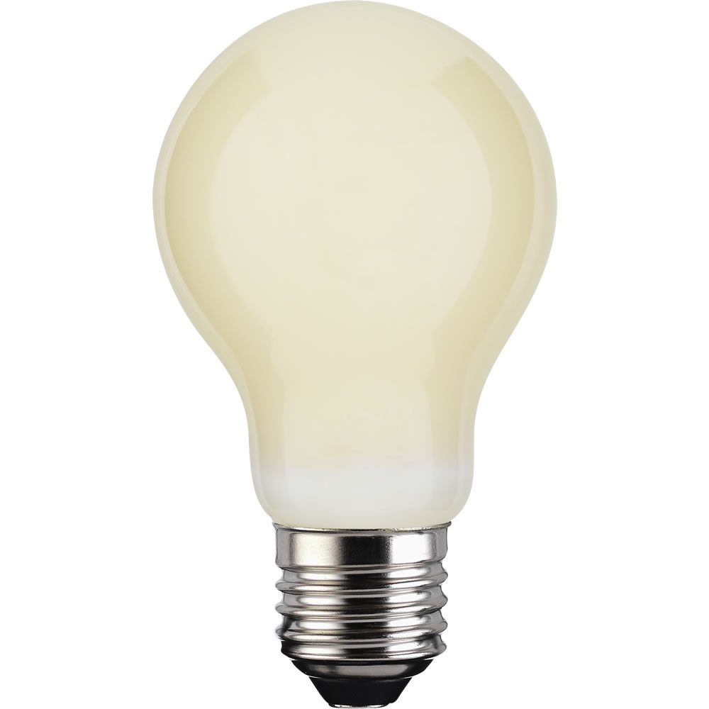 Wilko 1 pack Screw E27/ES LED 7W Soft Tone Peach  Filament Light Bulb Image 1