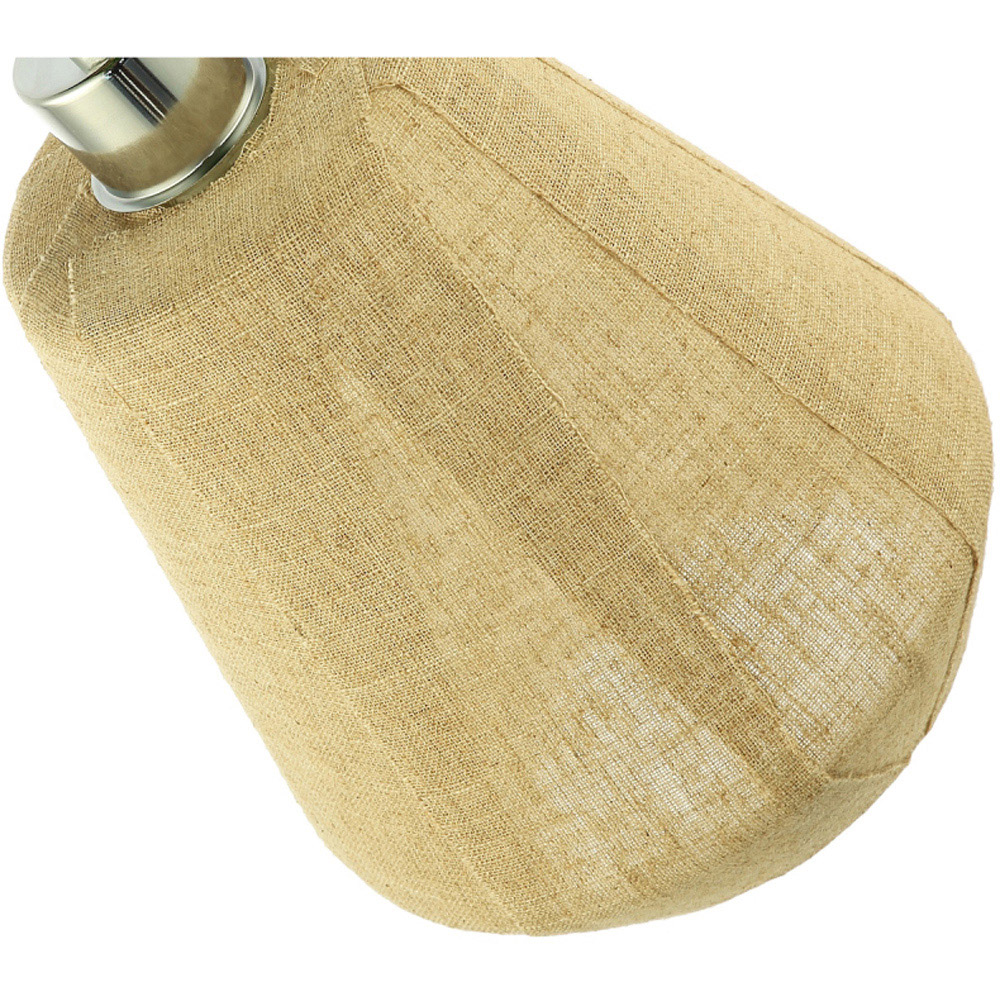 Happy Homewares Natural Oatmeal Linen Glass Pendant Lamp Shade Image 6